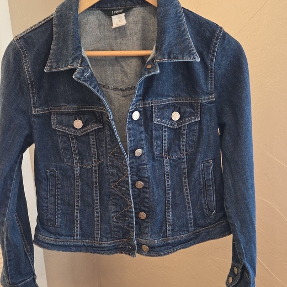 Classic J. Crew Dark Blue Jean Jacket - Picture 5 of 7